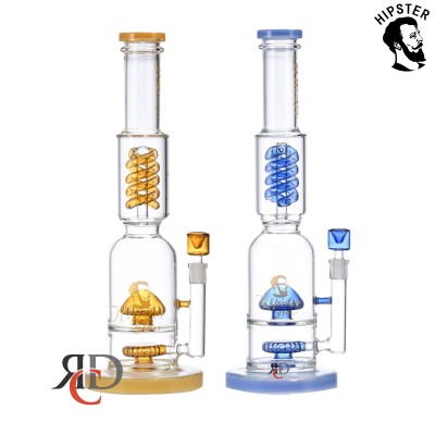 WATER PIPE HIPSTER W/ SPIRAL & MUSHROOM SHAPE SHOWERHEAD PERC WP3807 1CT